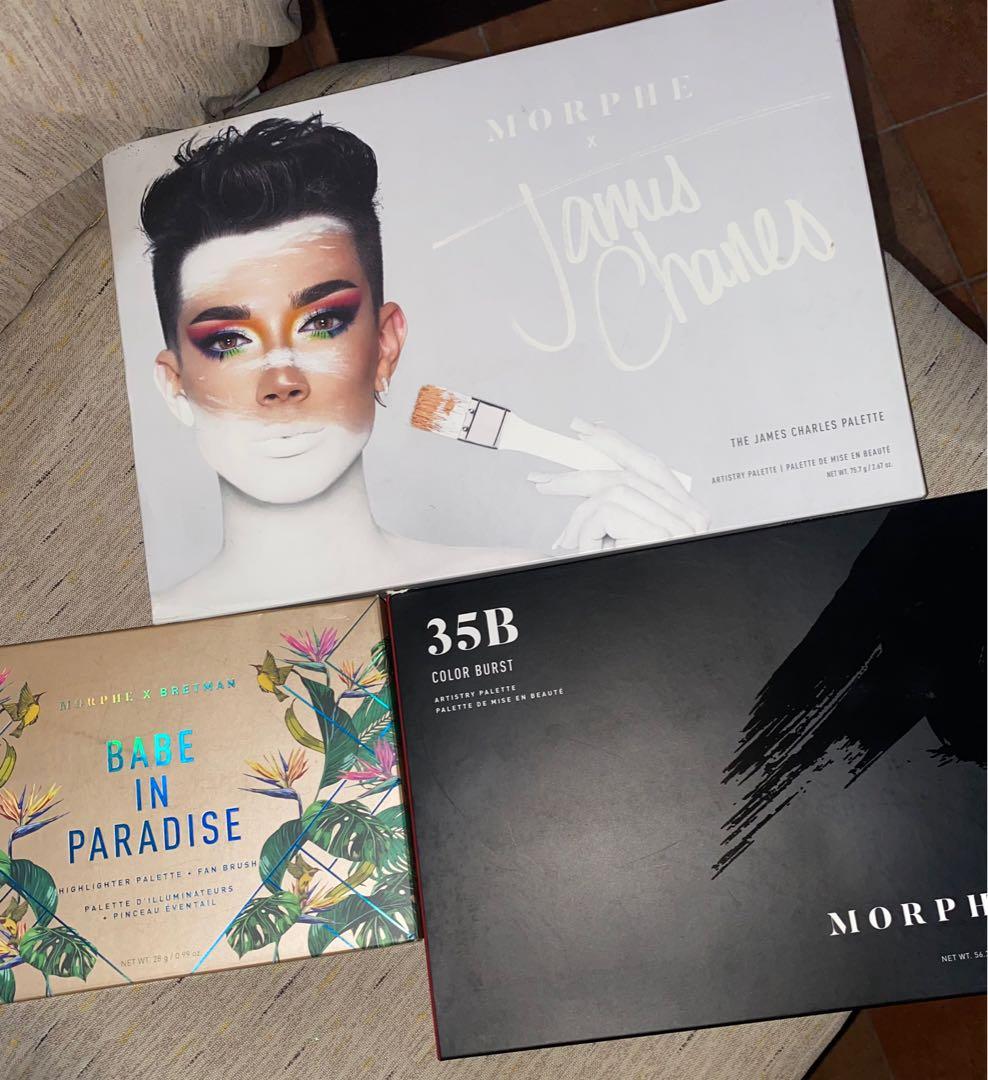 MORPHE Palettes (AUTHENTIC) (Category: Makeup) located in Tuguegarao City. Submitted by tresss (Listing ID 1112055487, Image 1). Description: AUTHENTIC MORPHE PALETTES Can pass as brand new. Swatched only. Most pans are untouched. •Full size James Charles Eyeshadow Palette -Php 1700 •Bretman Rock Highlighter Palette ❌SOLD❌ -Php 1000 •35B Eyeshadow Palette -Php 1350 AUTHENTIC MORPHE PALETTES •Full size James Charles Eyeshadow Palette •Bretman Rock