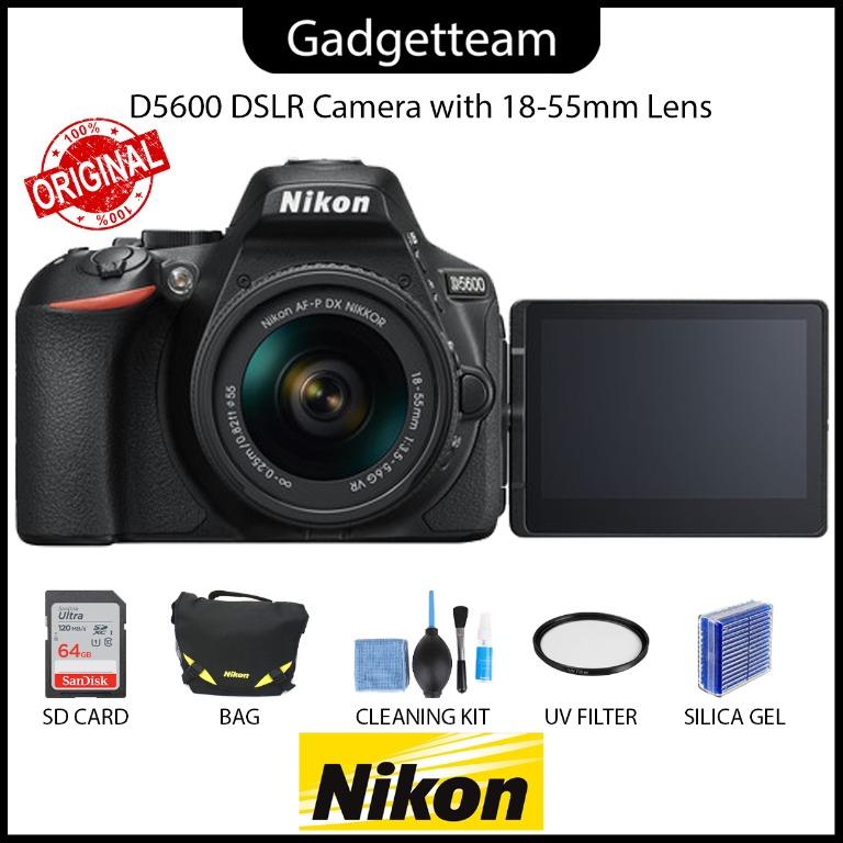 D5600 DX-Format Digital SLR w/AF-P DX NIKKOR 18-55mm f/3.5-5.6G VR