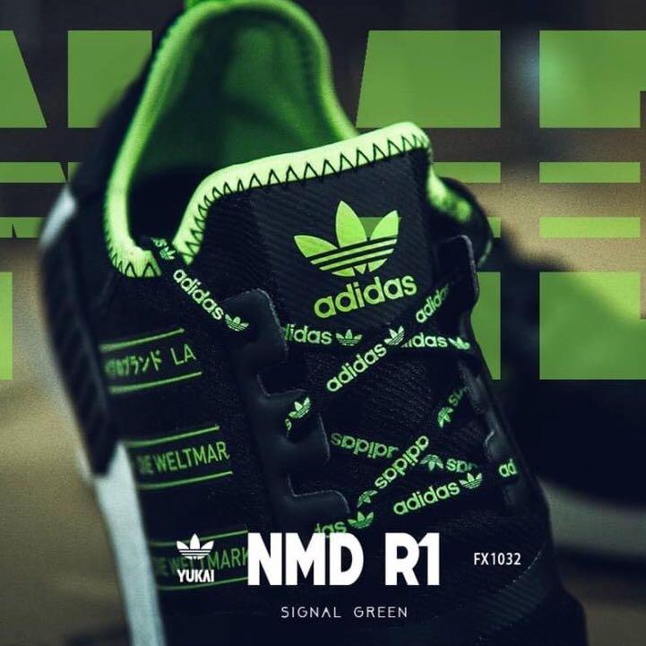 Adidas NMD Boost R1 For Sale,Adidas NMD Real Boost R1 FX1032 Black  Fluorescent