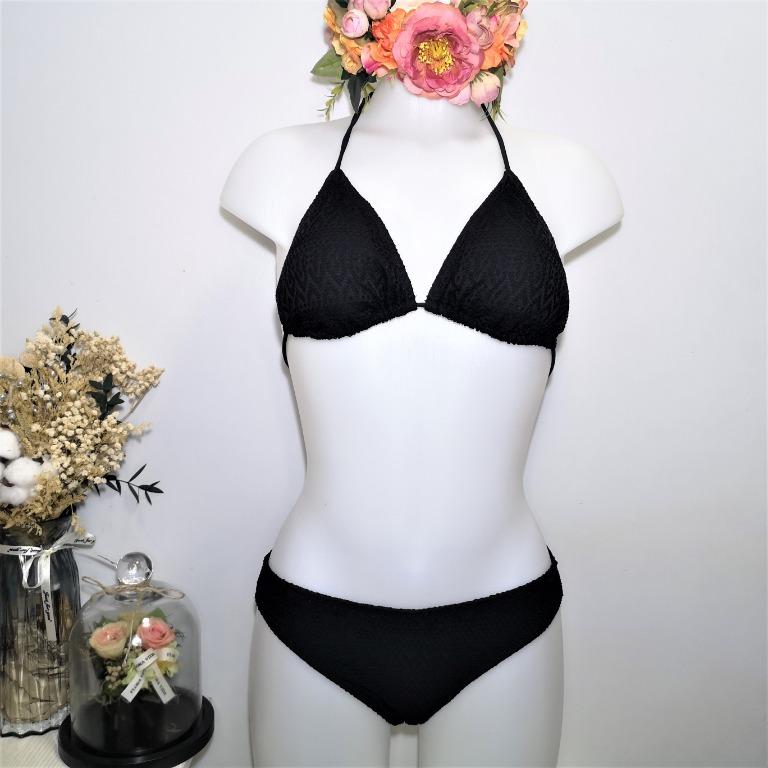 Branded No Boundaries Lace Black Two Piece Bikini Set Swimsuit