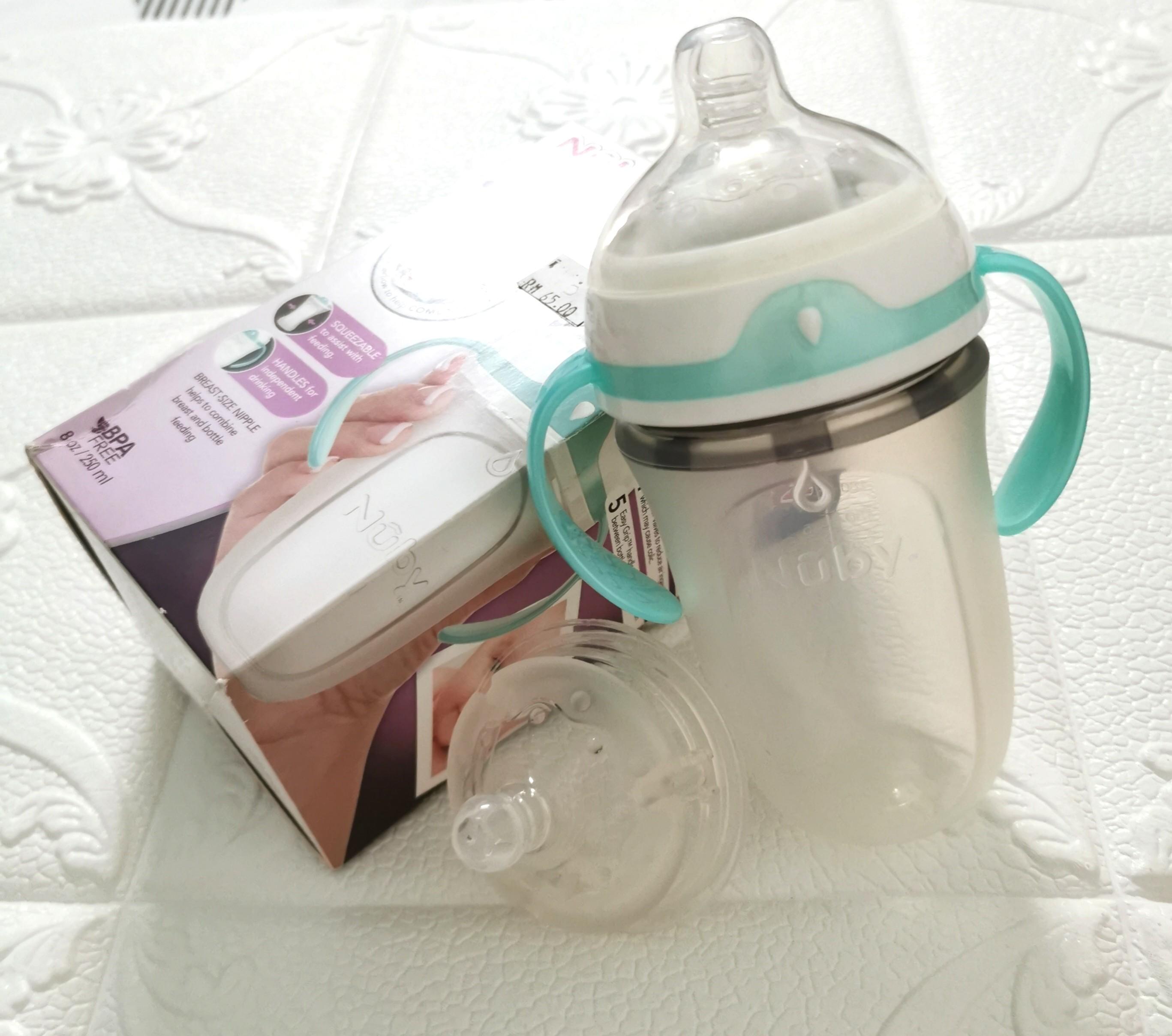 Nuby comfort silicone bottle 3 mths medium flow teat Babies