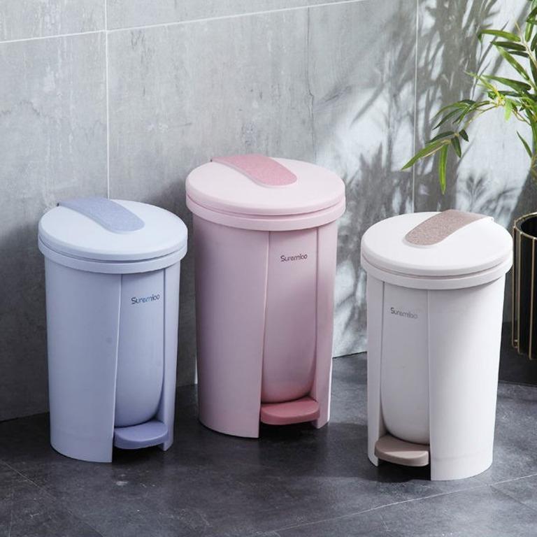 PASTEL TRASH BIN 12L, Furniture & Home Living, Cleaning & Homecare
