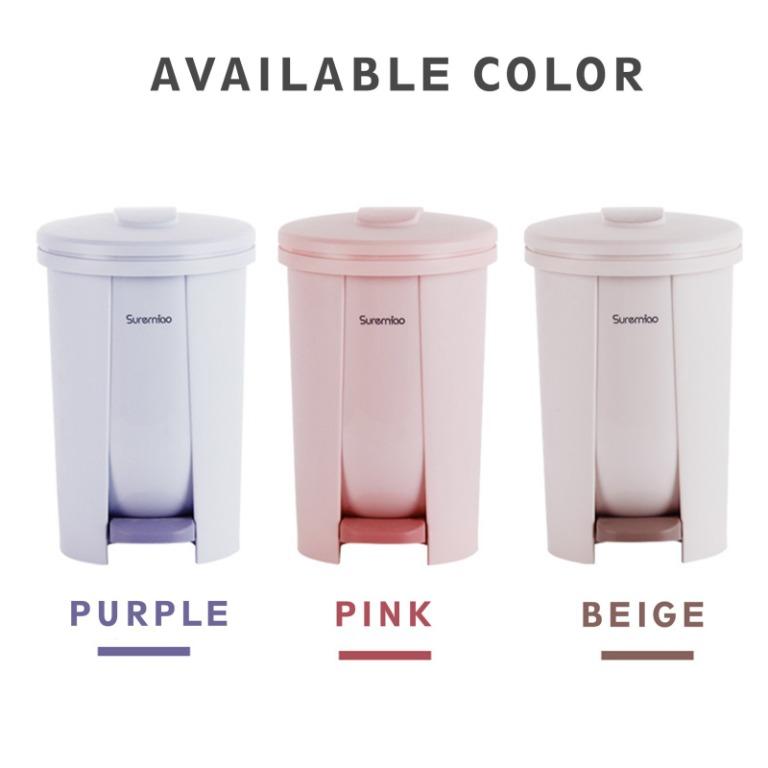PASTEL TRASH BIN 12L, Furniture & Home Living, Cleaning & Homecare
