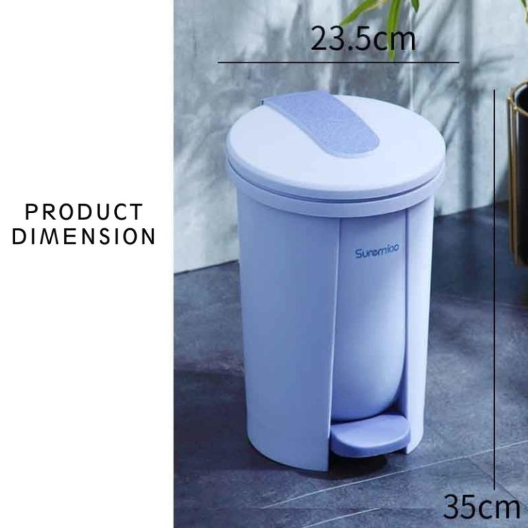 PASTEL TRASH BIN 12L, Furniture & Home Living, Cleaning & Homecare