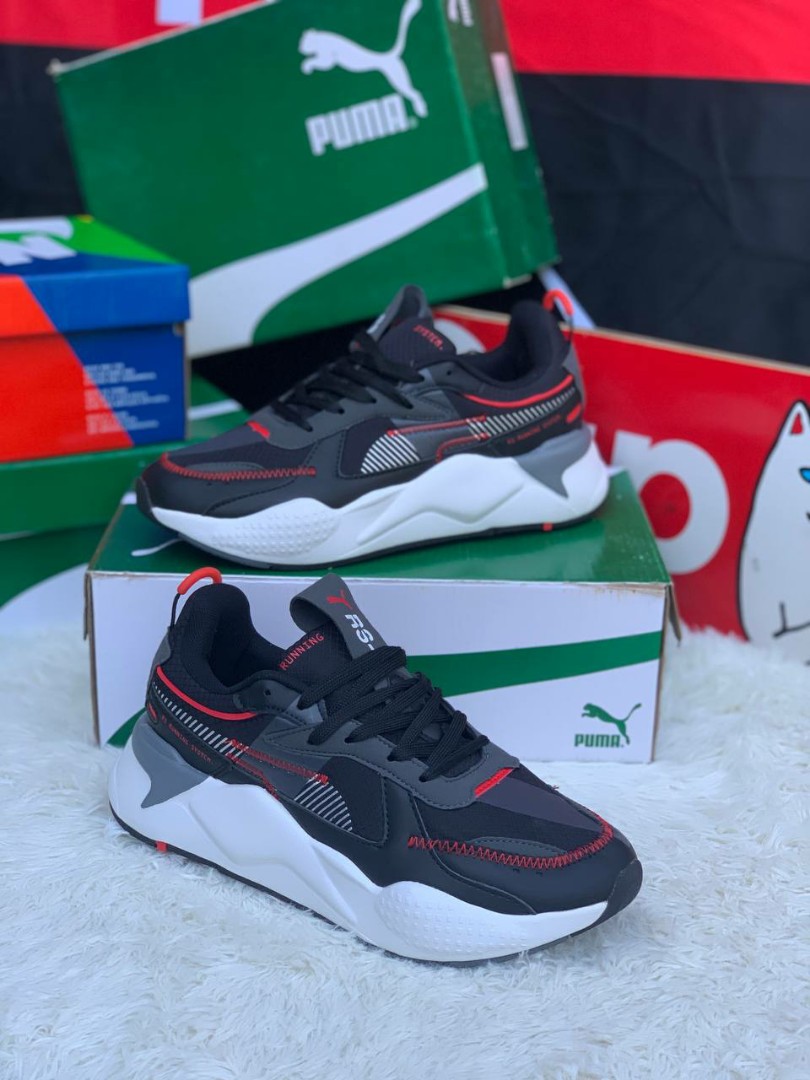 Puma rsx black and red cheap