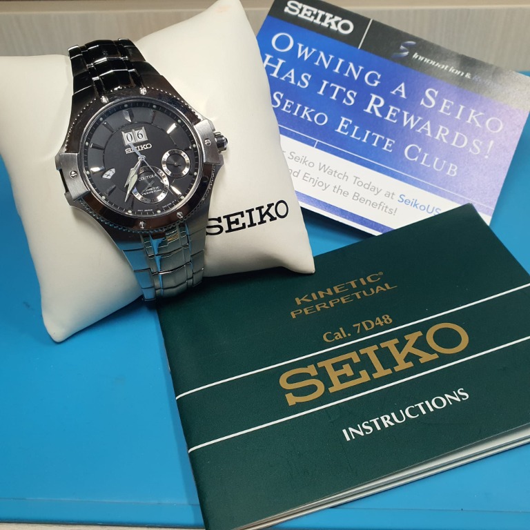 Seiko Coutura Kinetic Perpetual Calendar 43mm 7D48-0AB0, Luxury, Watches on  Carousell