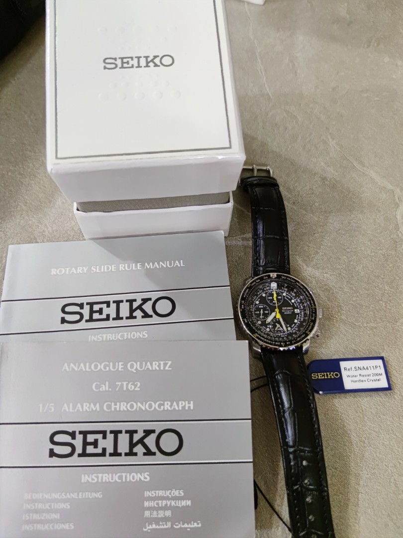 SEIKO SNA411P1 CHRONOGRAPH 200M PILOT WATCHES SNA411, Men's Fashion,  Watches & Accessories, Watches on Carousell