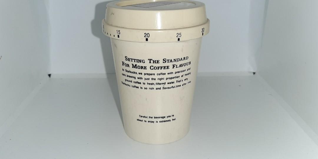 Starbucks Coffee Kitchen Timer Collectible White Tumbler Design Display