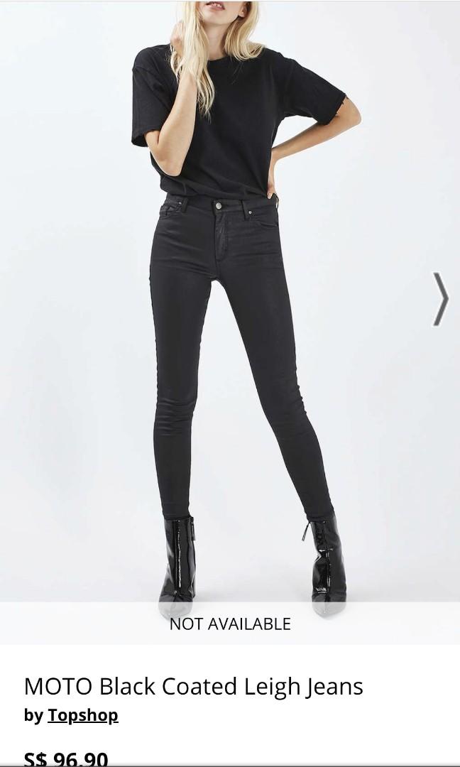 Topshop coated leigh jeans outlet