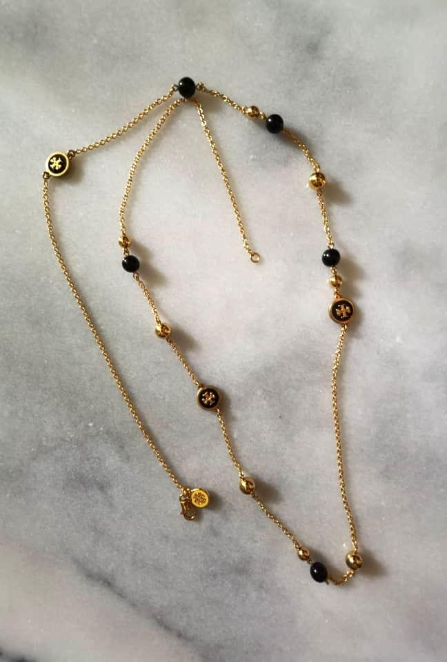 Tory burch online raised logo rosary