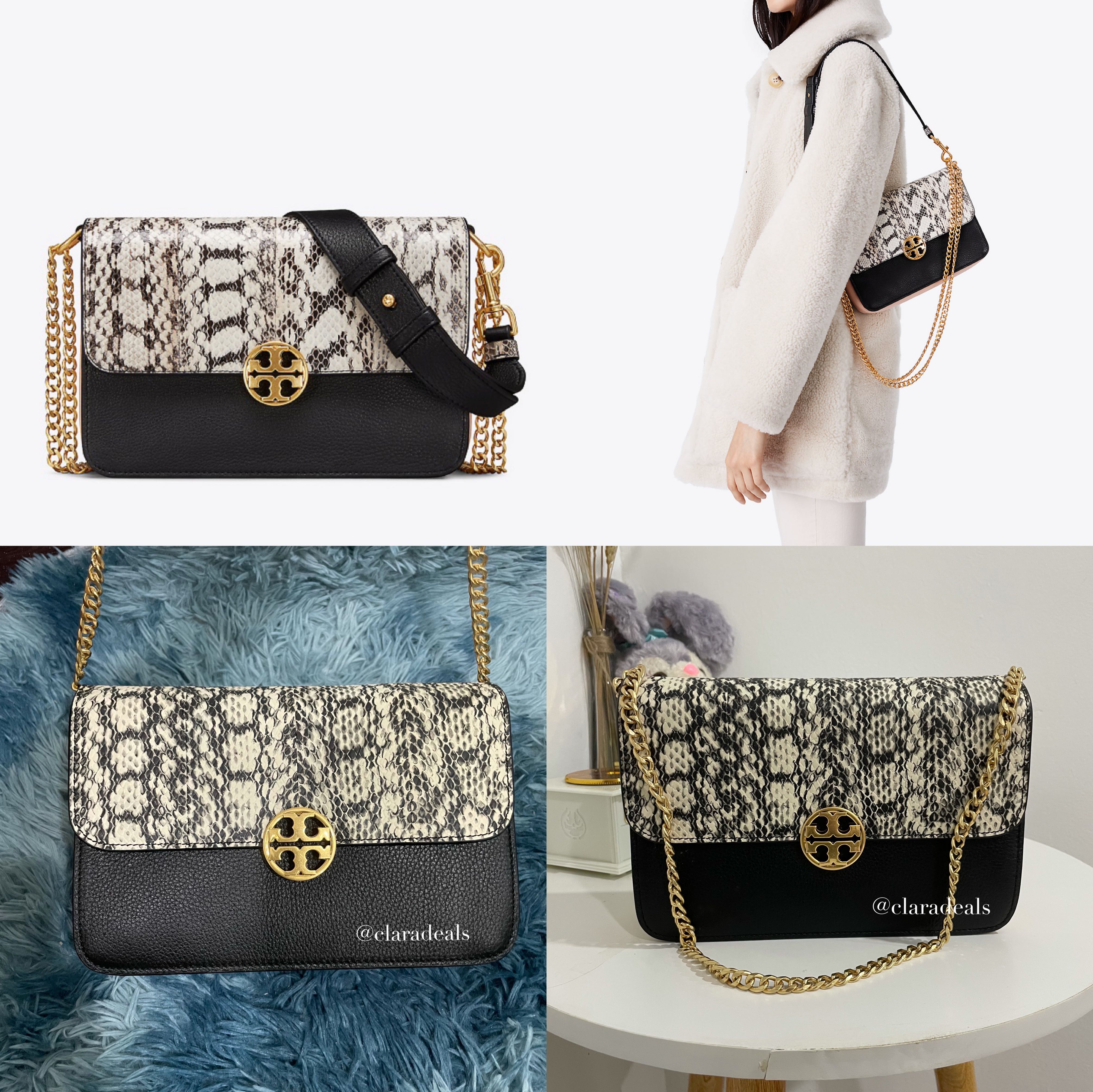 Tory Burch Chelsea Convertible Shoulder Bag Snake, Women's Fashion, Bags &  Wallets, Shoulder Bags on Carousell