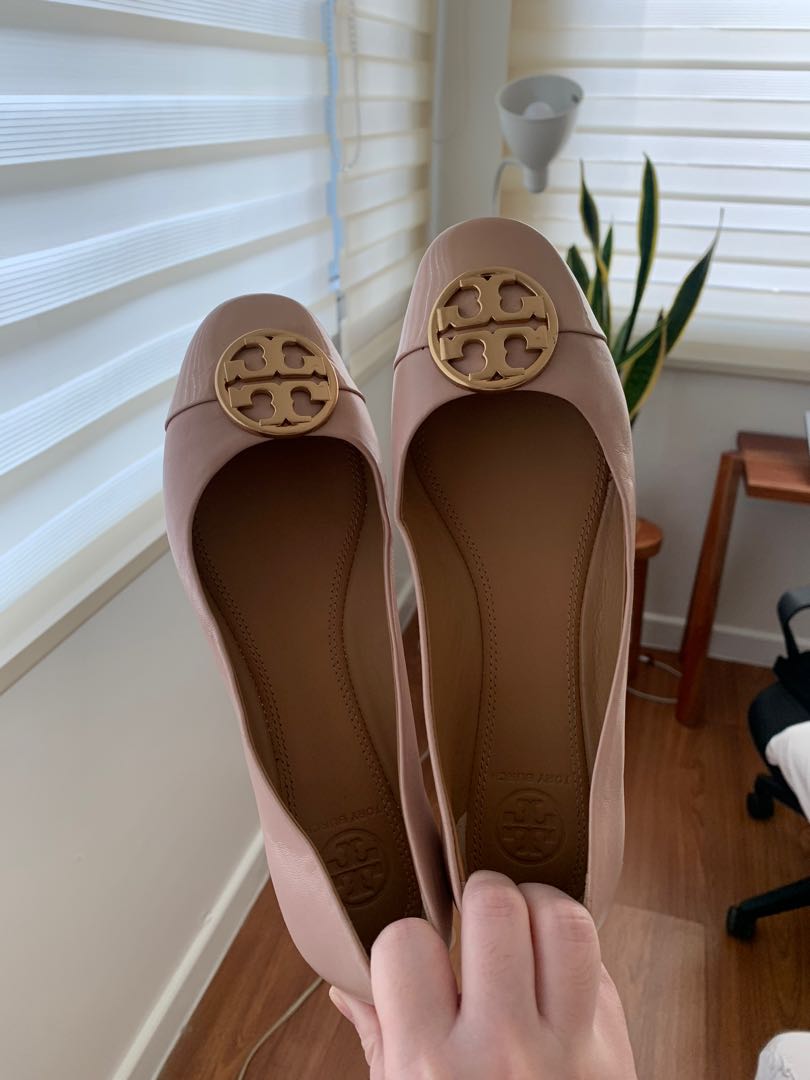 Nude tory burch flats hotsell