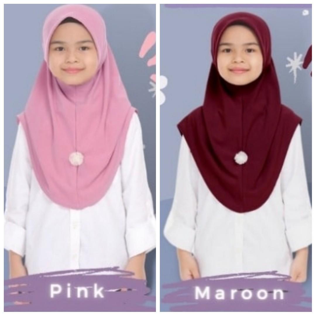 Tudung Sarung Kanak Kanak Kids Instant Hijab Women S Fashion Muslimah Fashion Hijabs On Carousell