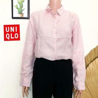 UNIQLO Pink Linen Top