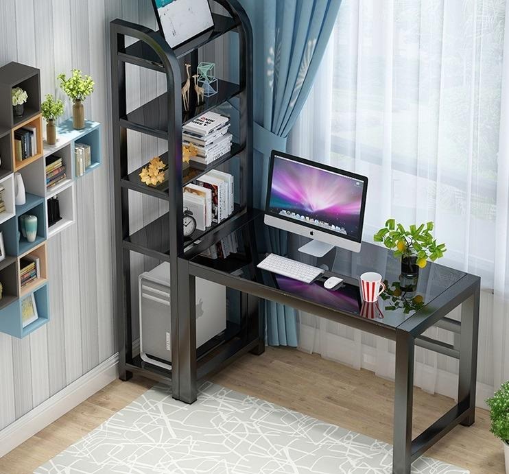 (Whole Set) Computer Study Table & 4 Shelving Unit, Furniture & Home ...