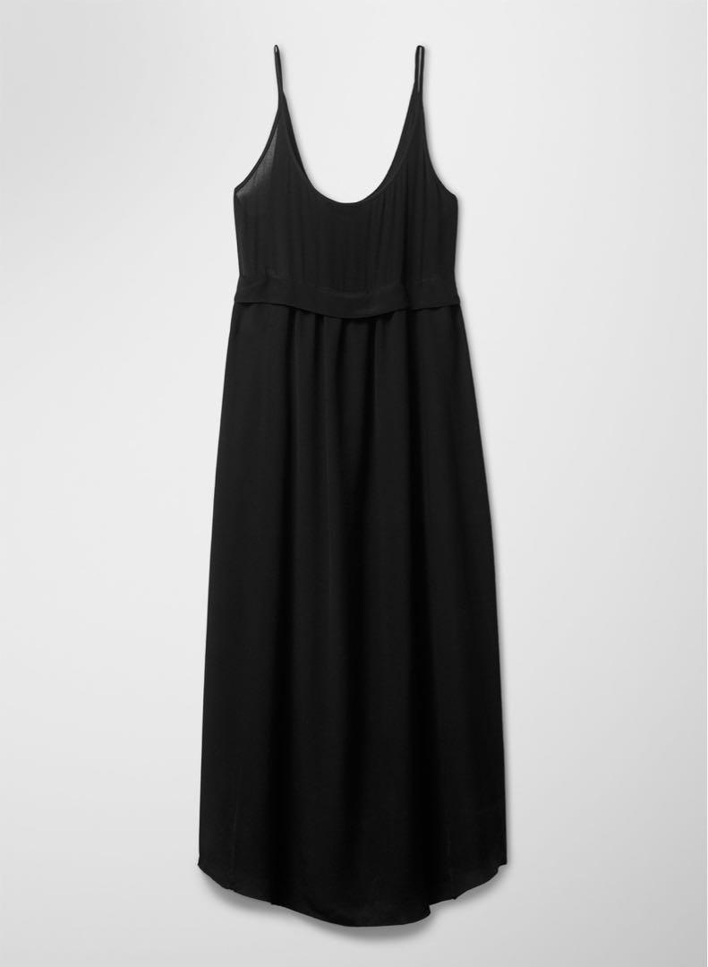 ARITZIA Wilfred Bisous Black Maxi Dress 