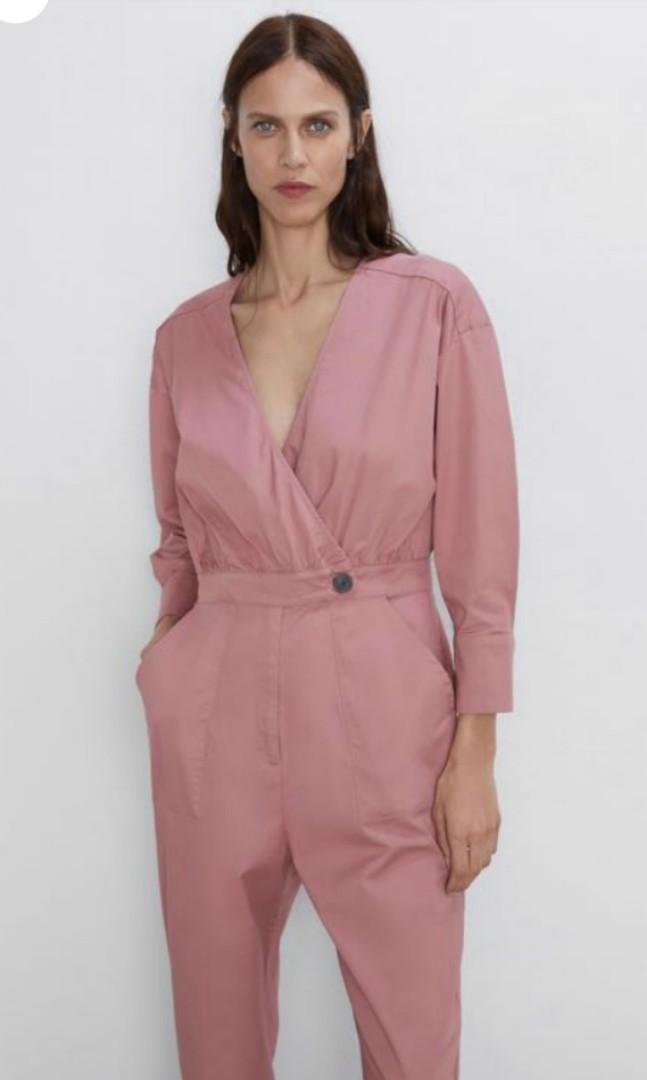 Jumpsuit pink zara clearance