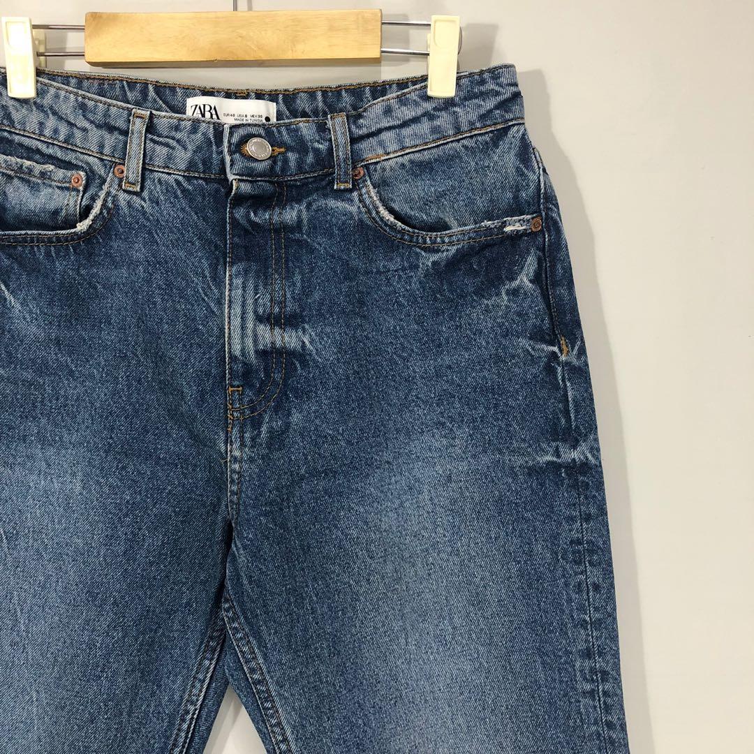Zara Straight Ankle Jeans, Fesyen 