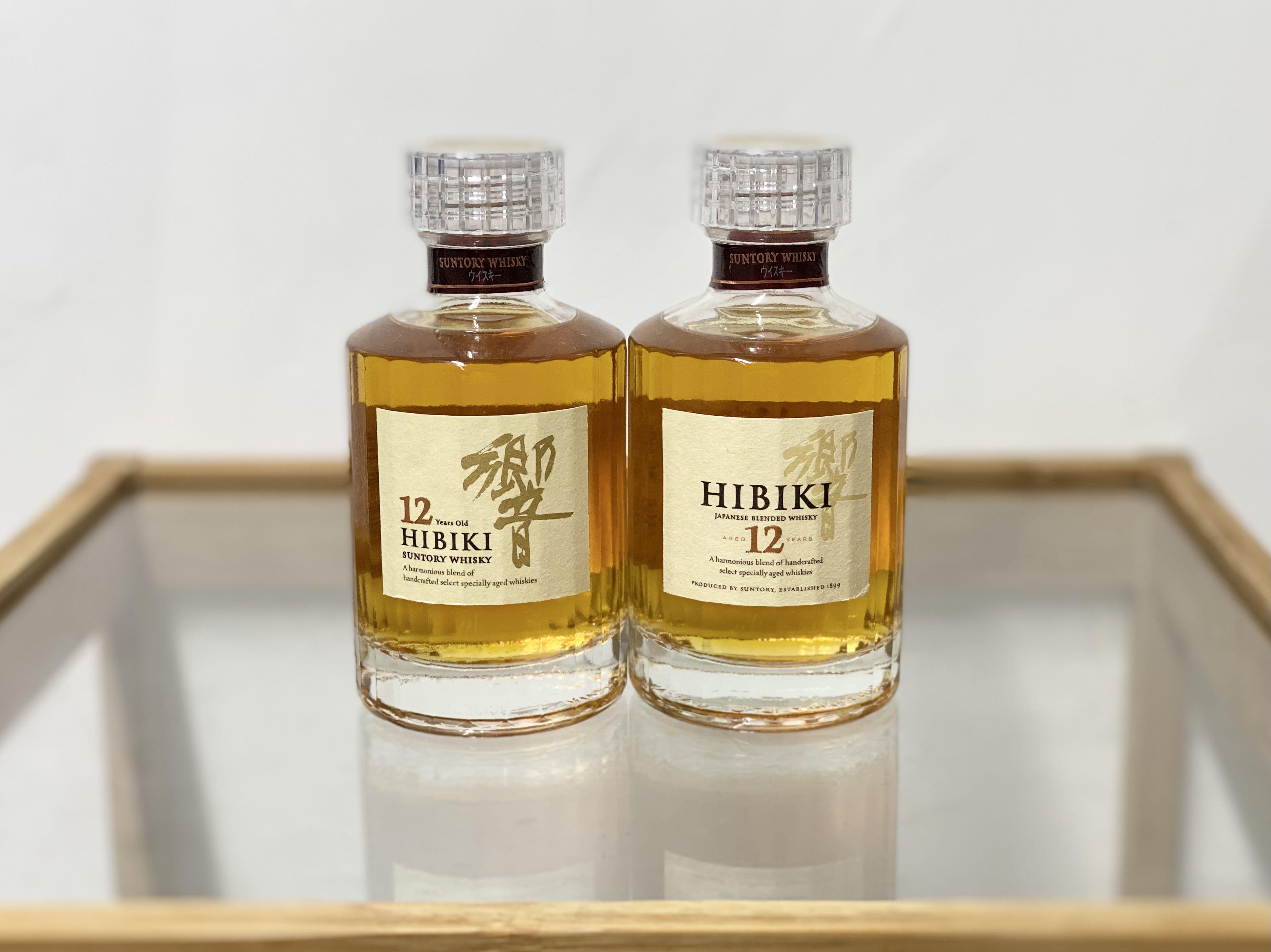 響12 (180ml) 新舊版一套(Hibiki Whisky), 嘢食& 嘢飲, 酒精飲料