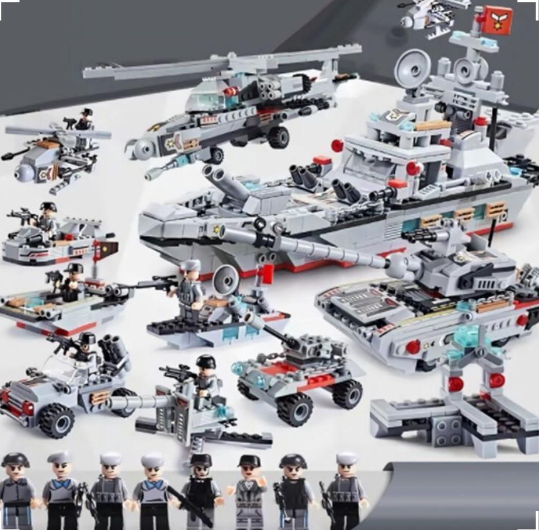 380] Kids Building Toy Blocks Lego Set [Police/ SWAT/ Navy] Truck