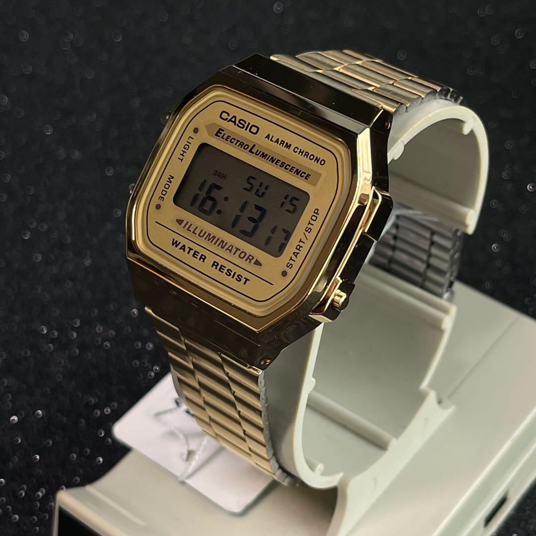 Casio a168wa 2025 gold