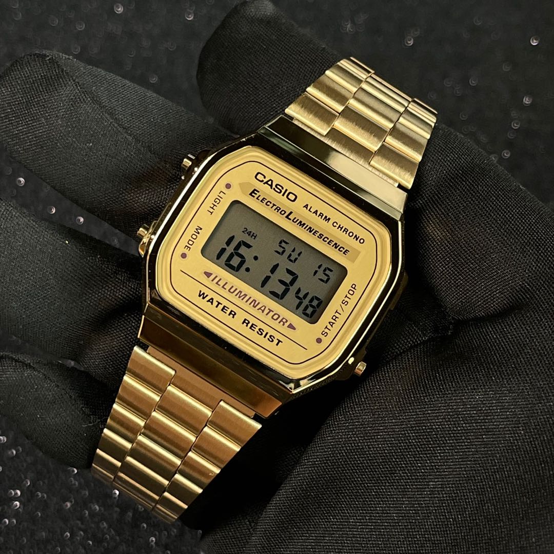 CASIO VINTAGE RETRO WATCH A168WG 9WDF A168WG 9W gold