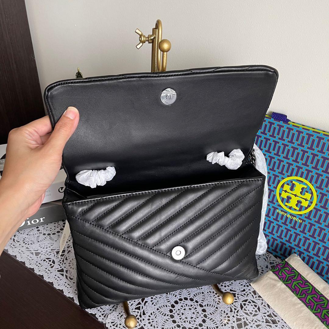 📌 ON HAND: Tory Burch Kira Chevron Large Powder Coated Convertible  Shoulder Bag In Black, Women's Fashion, Bags & Wallets, Shoulder Bags on  Carousell