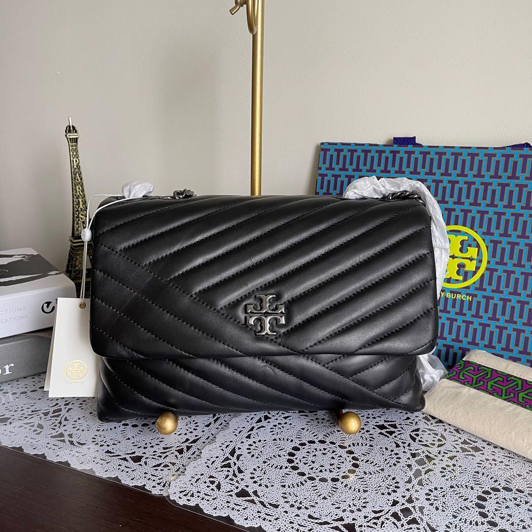 Tory Burch Kira Chevron Powder Coated Convertible Shoulder Bag