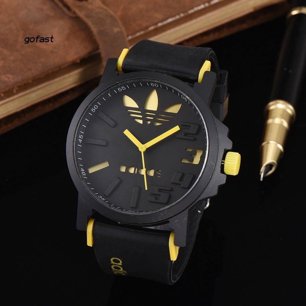 Adidas Clover Fashion Casual Silicone Band Round Analog Quartz Wrist Watch Gift