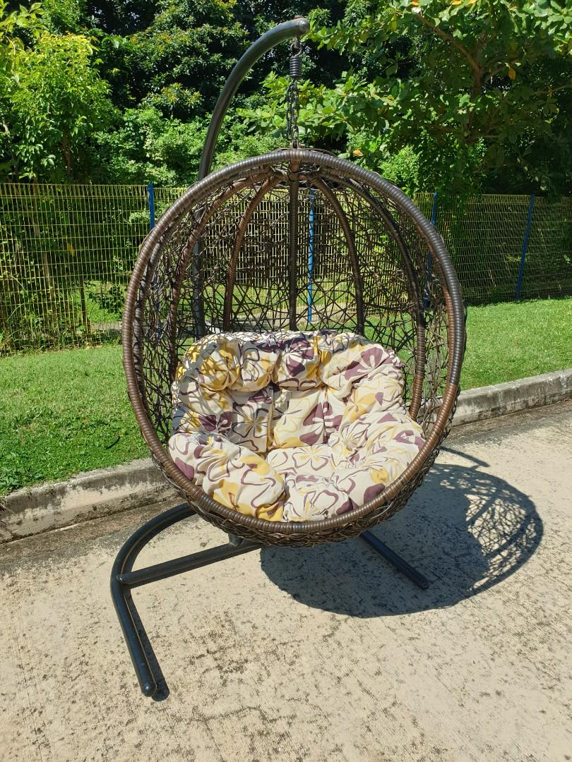 Adjustable Hanging Egg Chair Furniture Home Living Furniture Chairs on Carousell