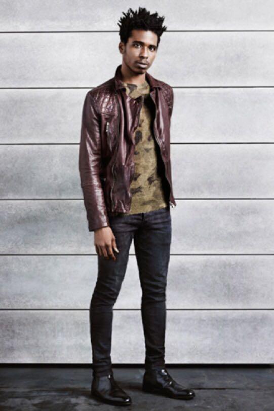 All saints conroy leather jacket oxblood online