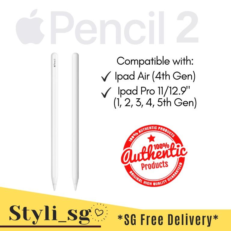 💯Apple Pencil 2nd Generation Gen Ipad Air 4, Ipad Pro 4th