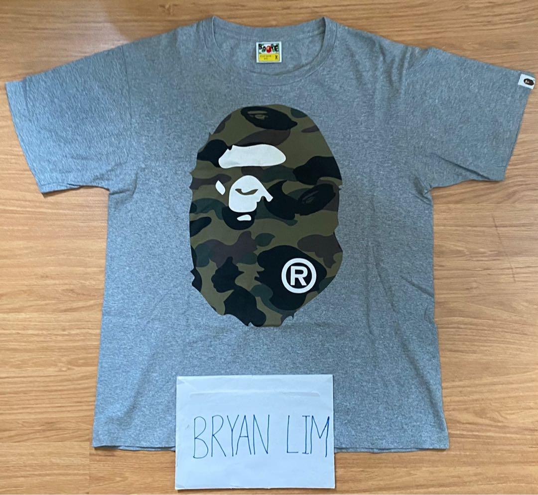bape shirt grey
