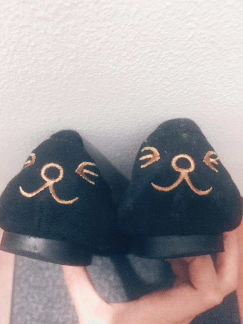 plain black dolly shoes