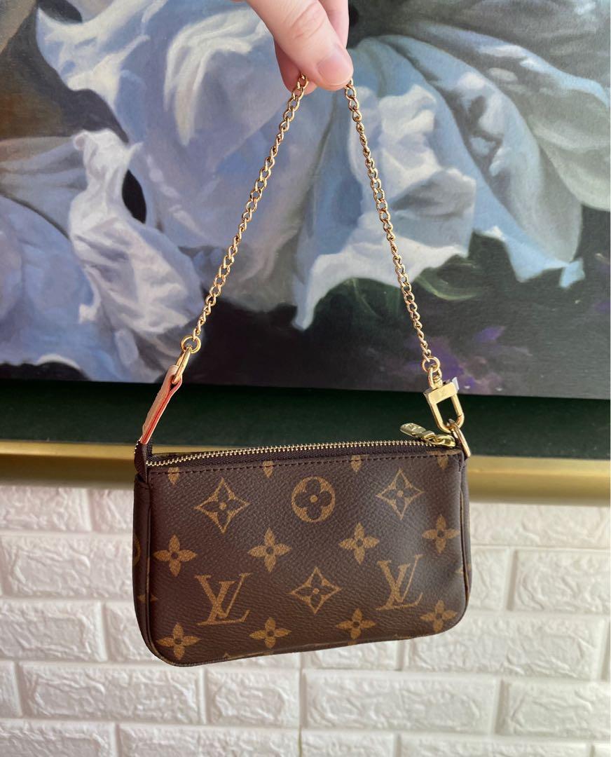 Louis Vuitton Pochette Accessoires Monogram Mini Brown in Coated Canvas  with Goldtone  US