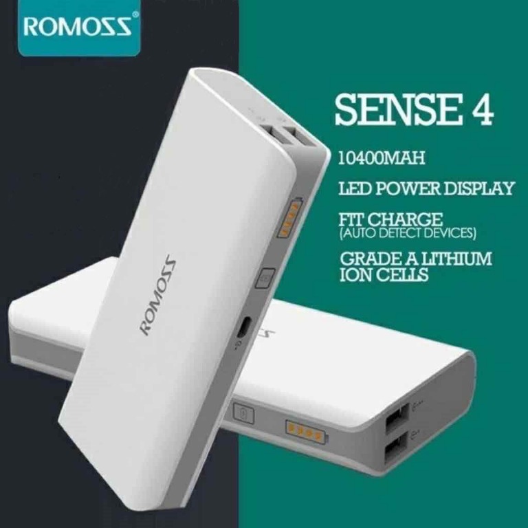 Brand new Romoss Sense 4 Powerbank Battery 10400mah, Mobile Phones &amp;  Gadgets, Mobile &amp; Gadget Accessories, Batteries &amp; Power Banks on Carousell
