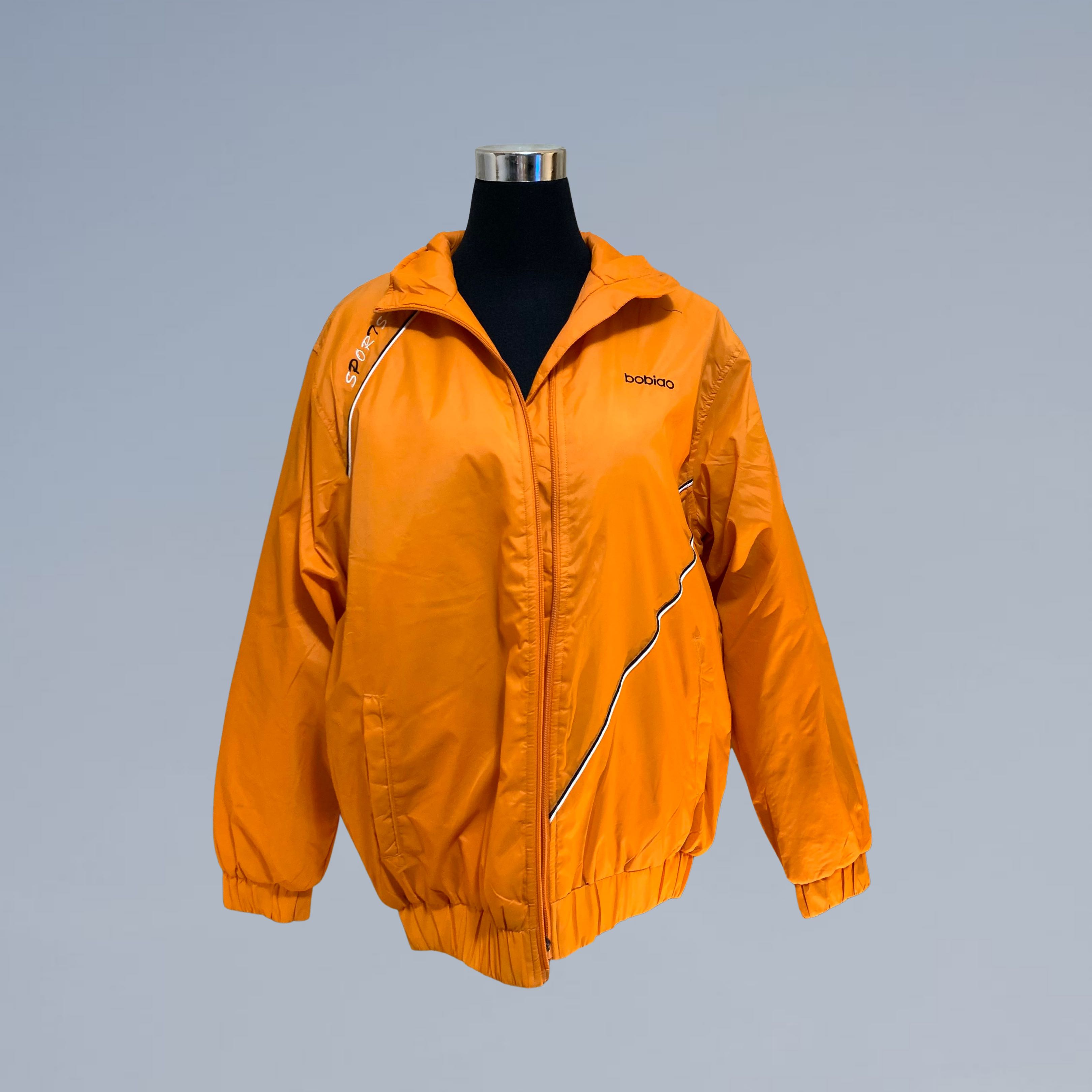 bright orange jacket