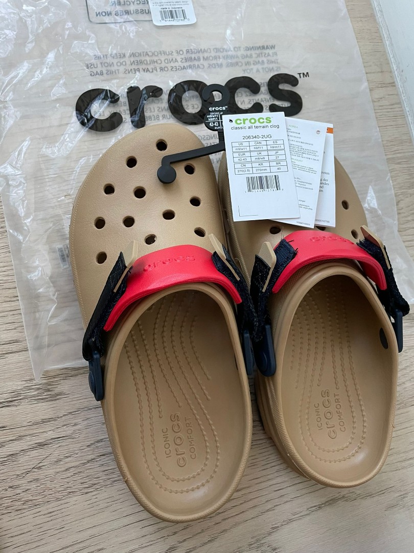 Crocs Classic All-Terrain Clog (Tan/Multi), Men's Fashion, Footwear,  Flipflops and Slides on Carousell
