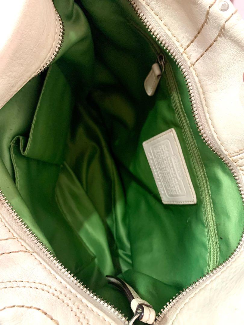 Coach White Leather Bag, Women's Fashion, Bags & Wallets, Shoulder Bags