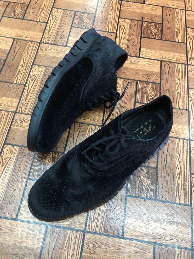 Cole Haan Zerogrand Wingtip Oxford Lace Up Black Velvet 7 US Men s Fashion Footwear Sneakers on Carousell