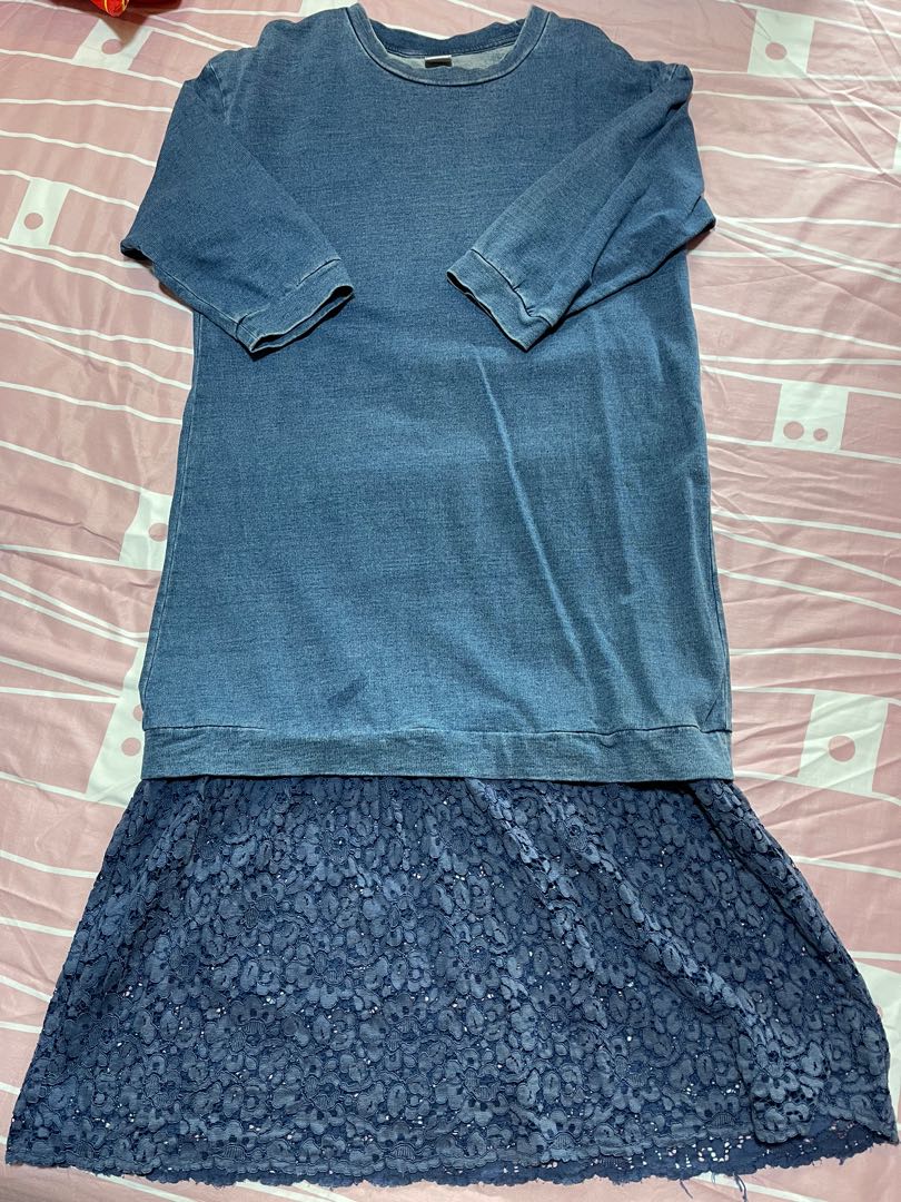 denim bottom dress