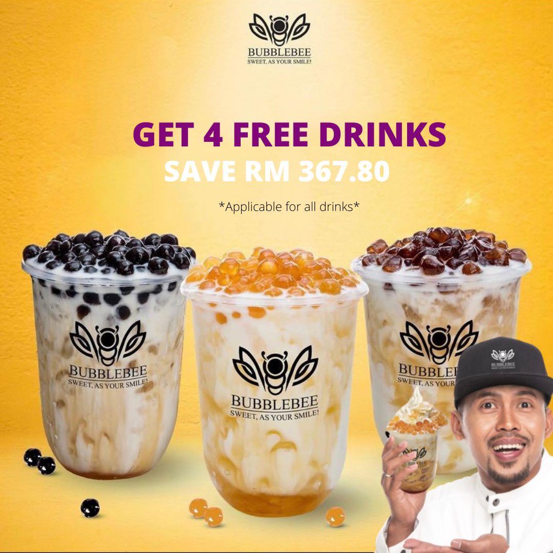 Free Drinks Bubblebee Voucher Buy 1 Free 1 Exp May 2022 Food Drinks Drinks On Carousell