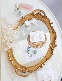 Gold Mirror Tray Display Crystal Jewellery