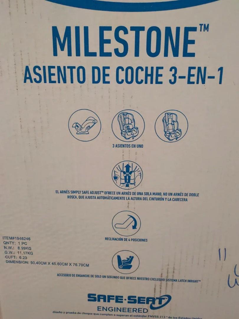 Graco milestone dimensions clearance