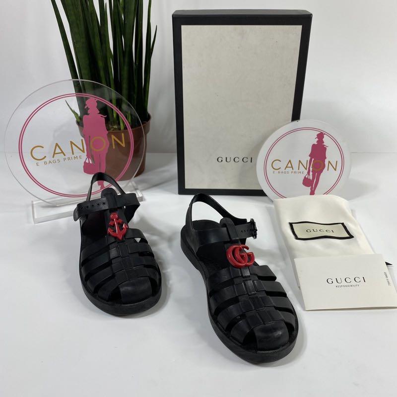 Gucci slides gg black clearance