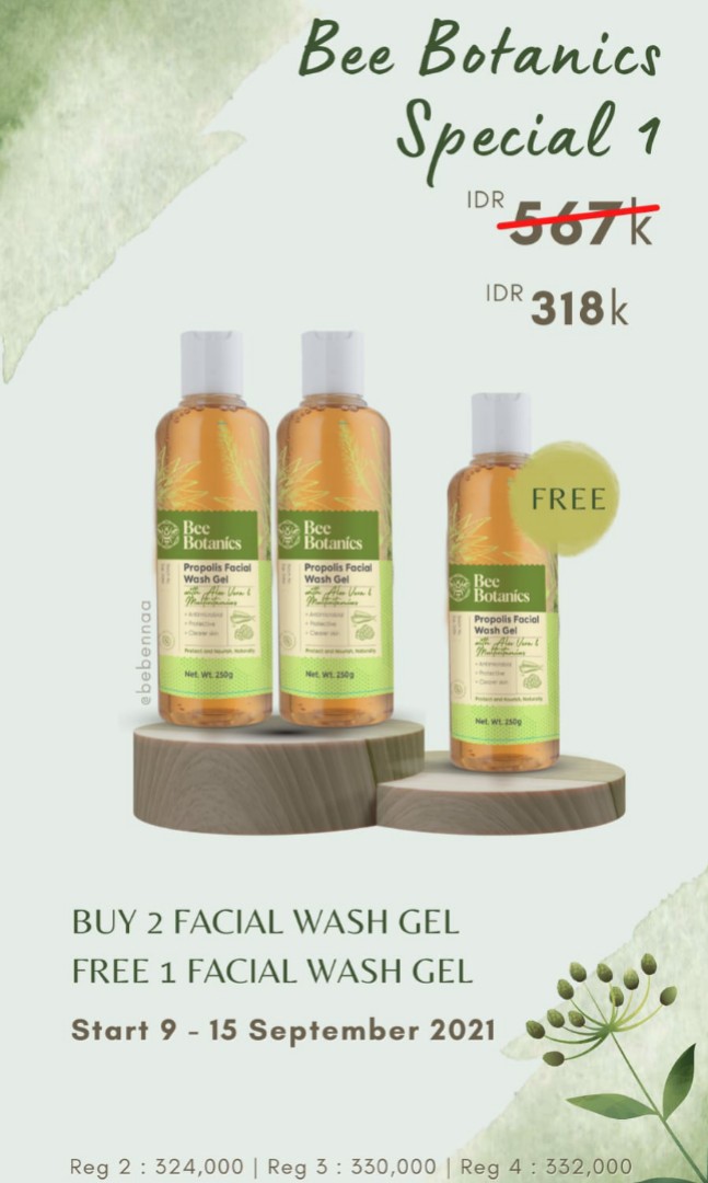 HDI FACIAL WASH GEL 250gr ORIGINAL 100, Kesehatan & Kecantikan, Kulit