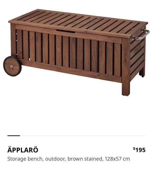 Ikea outdoor storage bench, Furniture & Home Living, Outdoor Furniture