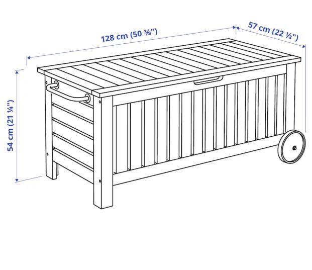 Ikea outdoor storage bench, Furniture & Home Living, Outdoor Furniture