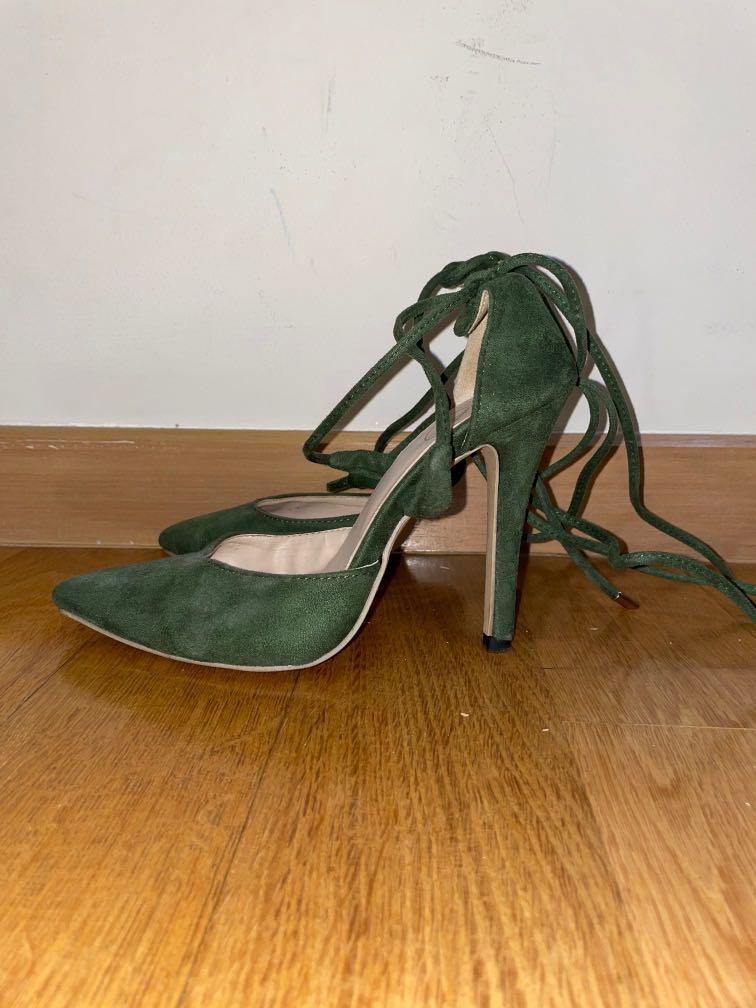 Khaki green hotsell heels
