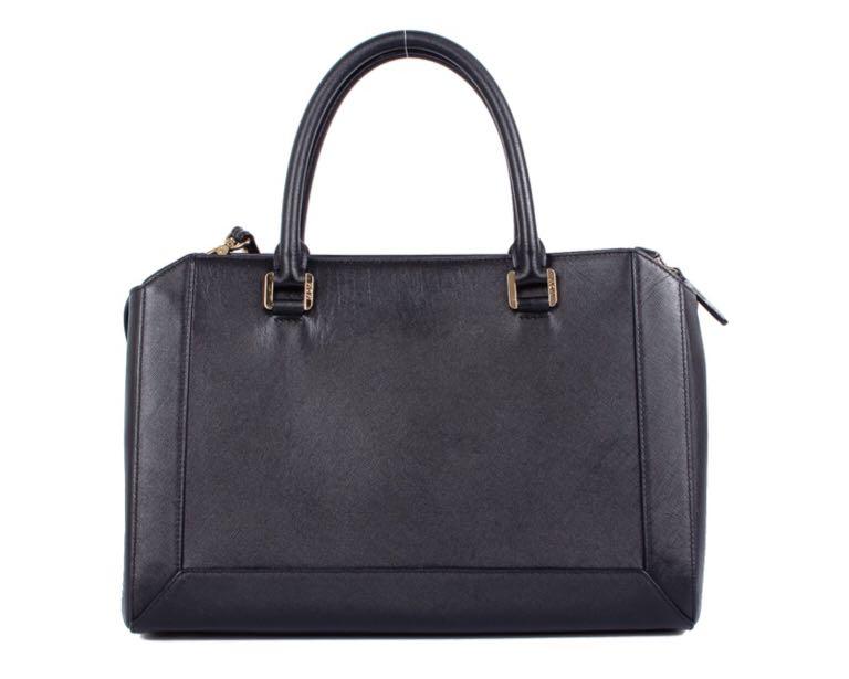 Authentic MCM Black Saffiano like leather Papillon handbag